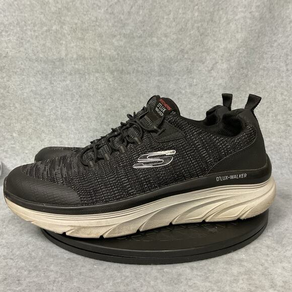Men's Skechers D'Lux Walker Black Walking Shoes Size 12 - Picture 3 of 6